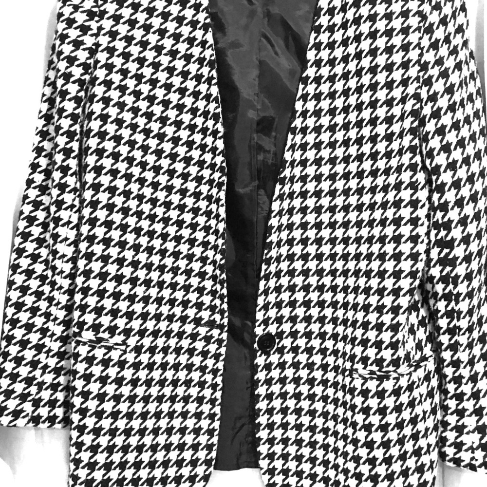 Vintage Blk/Wh Houndstooth Blazer Sz 14